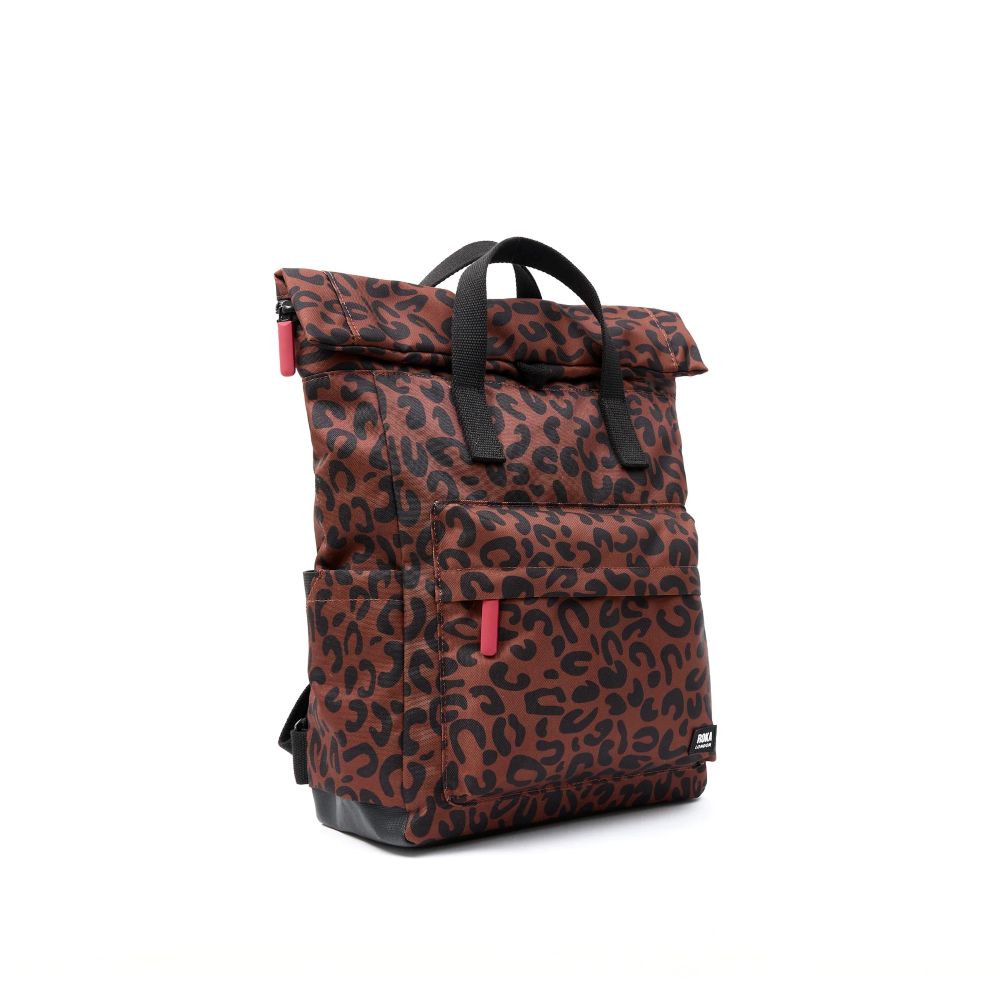 Roka - Canfield B Leopard Print Medium Recycled Canvas - Bags