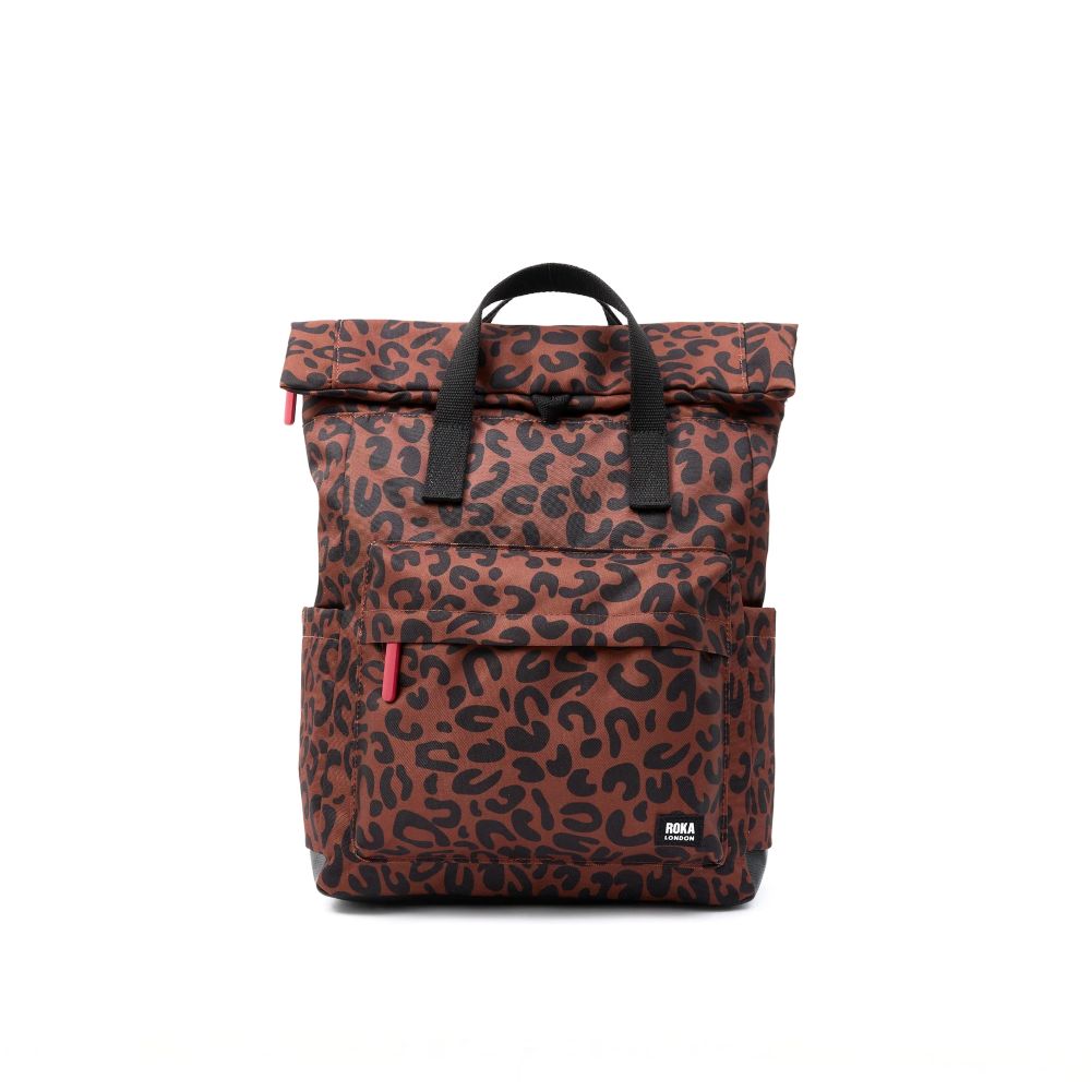 Roka - Canfield B Leopard Print Medium Recycled Canvas - Bags