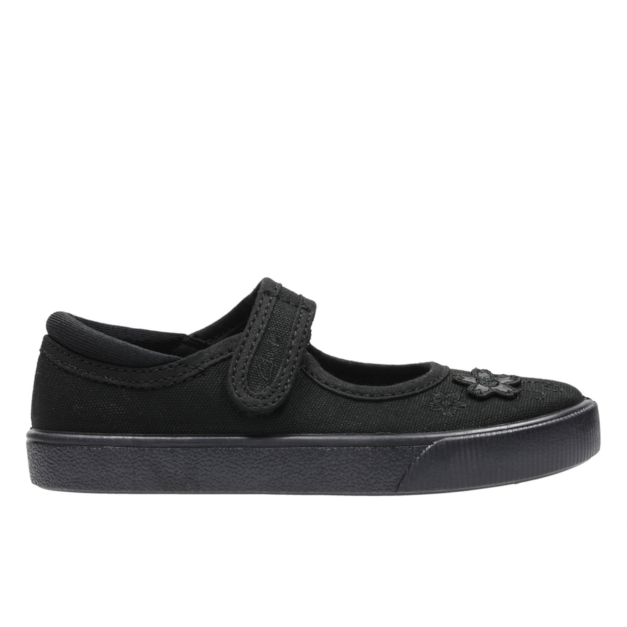 Clarks - Hopper Go - Black Fabric - Canvas Shoes