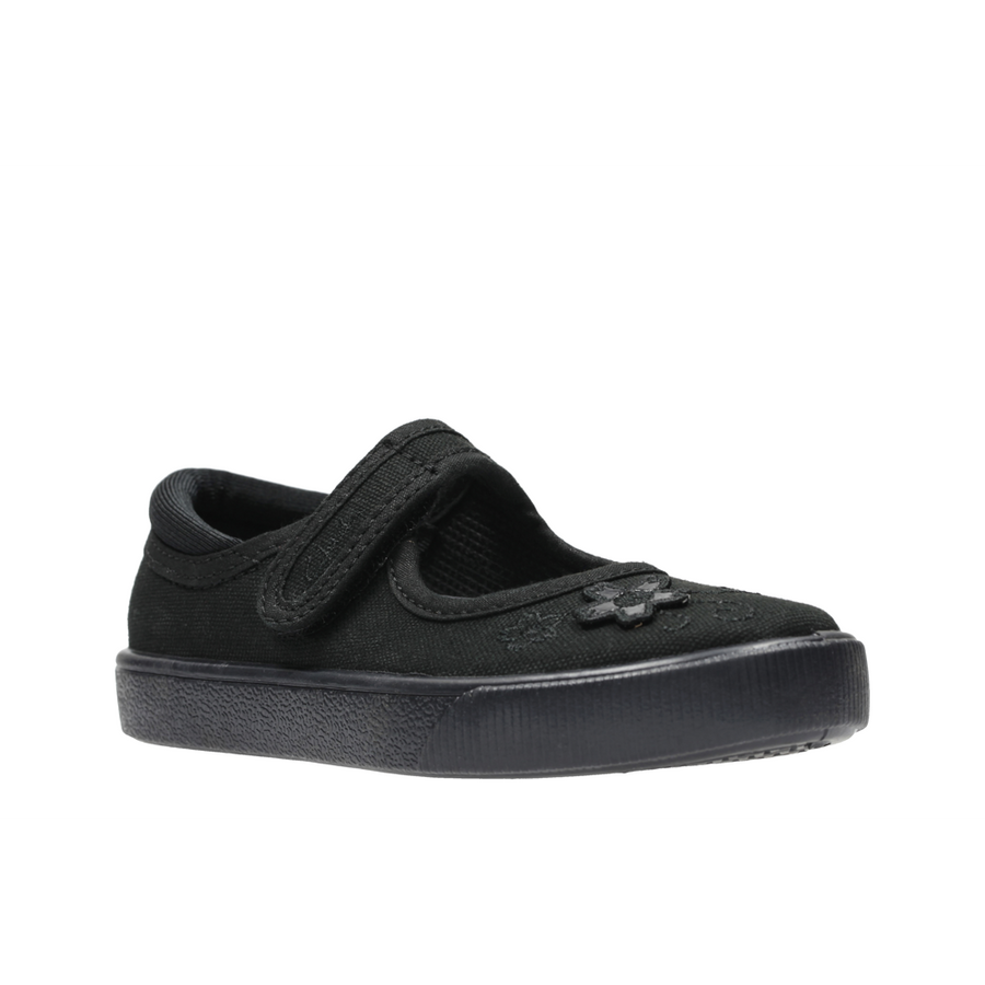 Clarks - Hopper Go - Black Fabric - Canvas Shoes