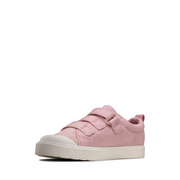 Clarks - City Vibe K - Pink Canvas - Canvas Shoes