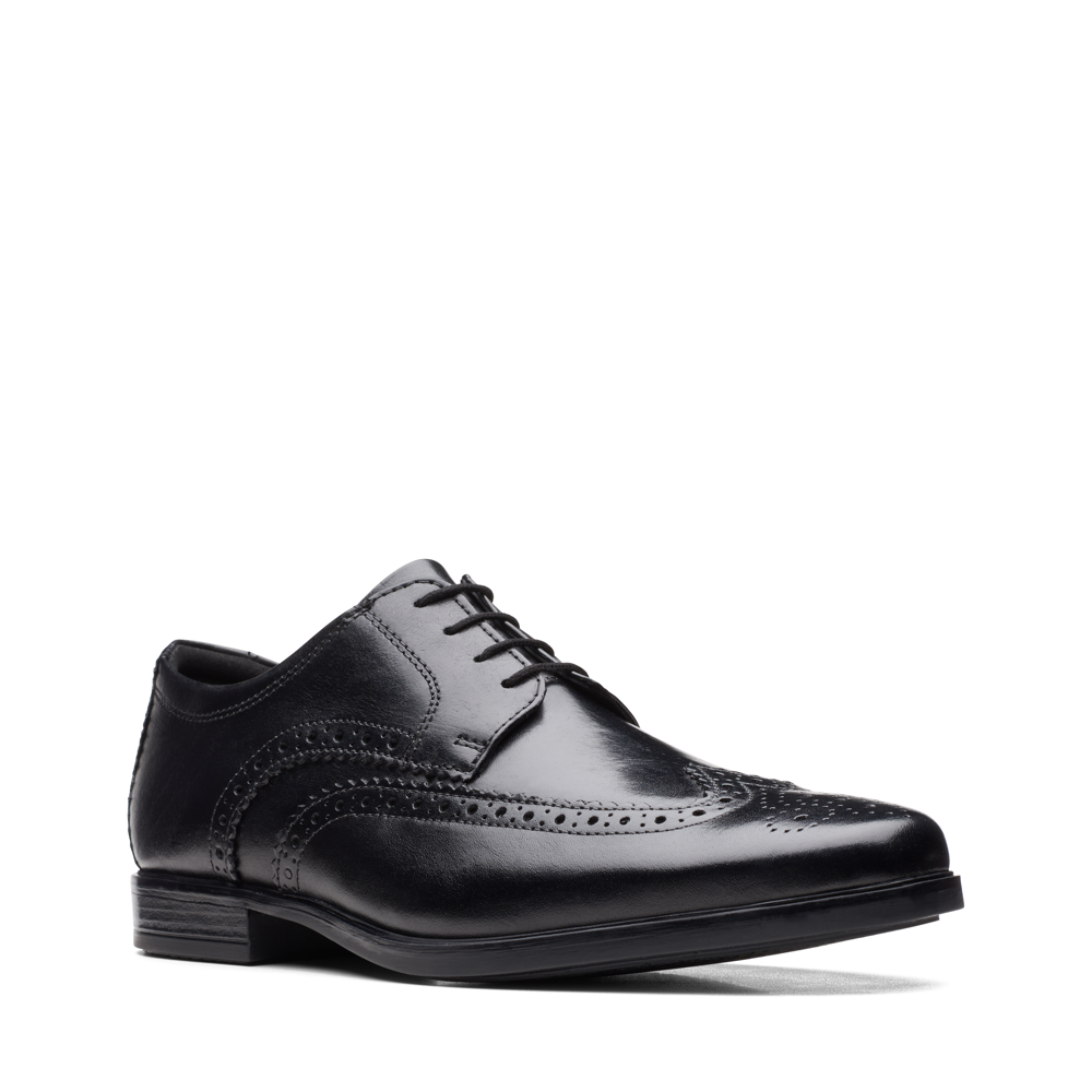 Clarks - Howard Wing - Black Leather - Shoes