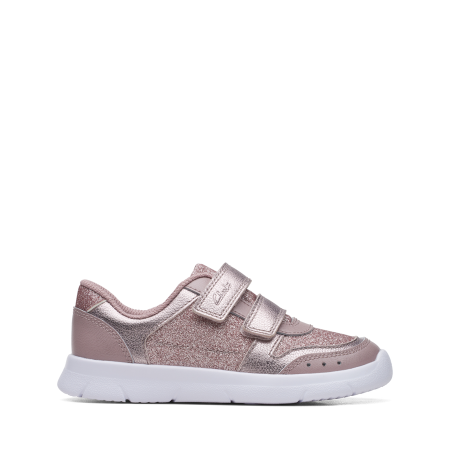 Clarks - Ath Sonar K. - Pink Sparkle Leather - Trainers