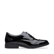 Clarks - Aubrie Tap Y. - Black Pat - School Shoes