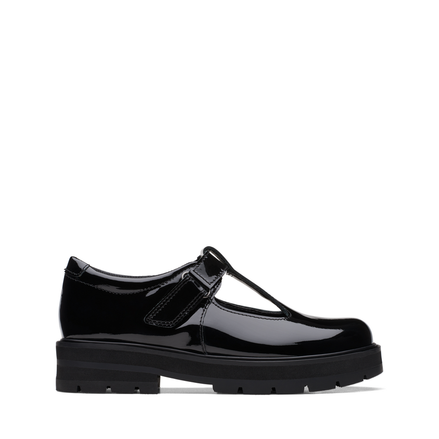 Clarks - PragueBrill O. - Black Pat - School Shoes