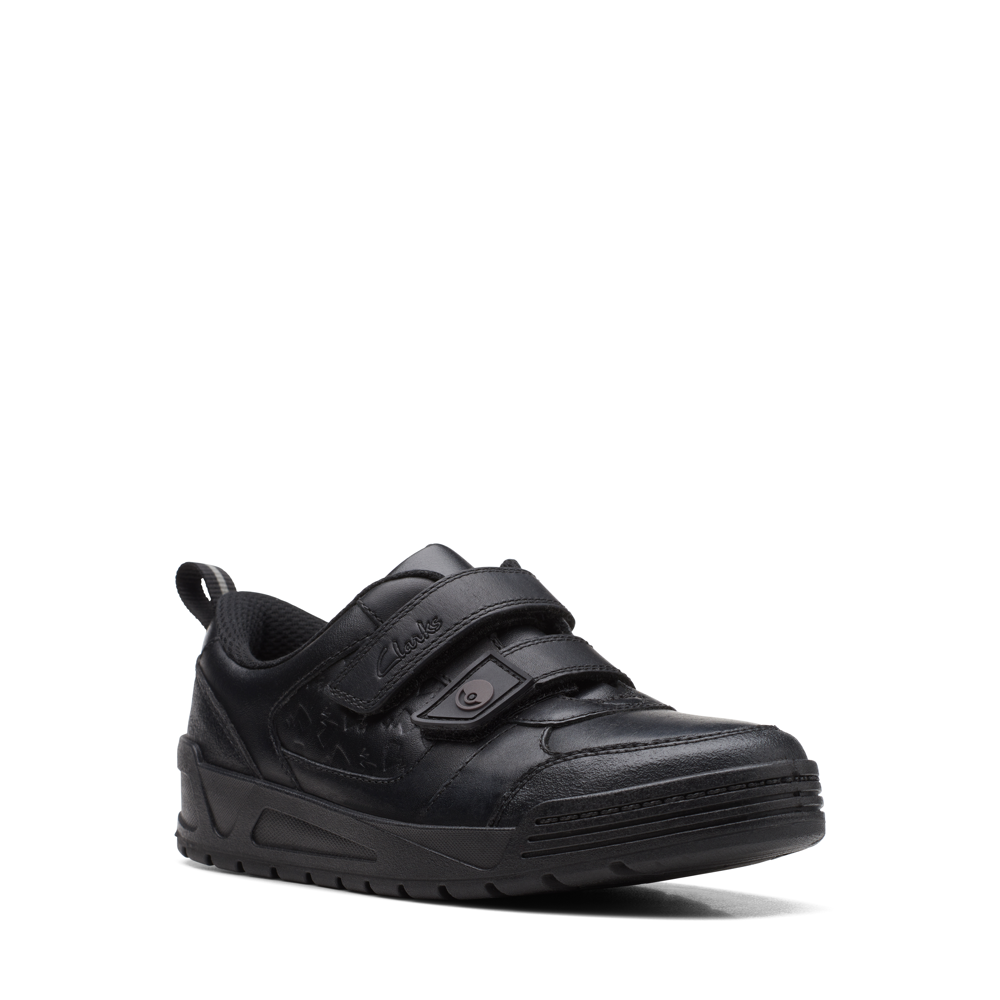 Clarks - Palmer Mist O - Black Leather - School Shoes