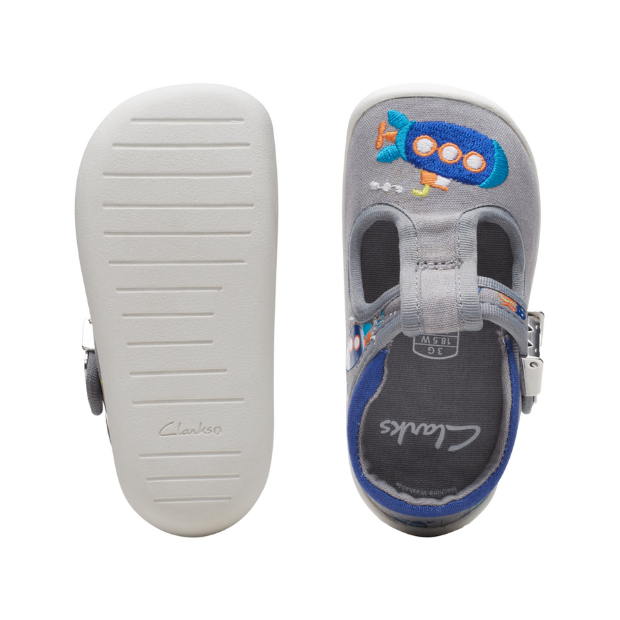 Clarks - Roamer Sun T - Grey Canvas - Canvas Shoes