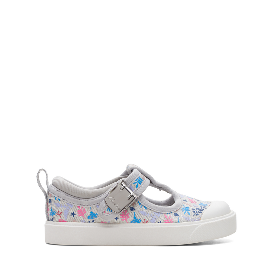 Clarks - City Dance T. - Silver Combi - Canvas Shoes