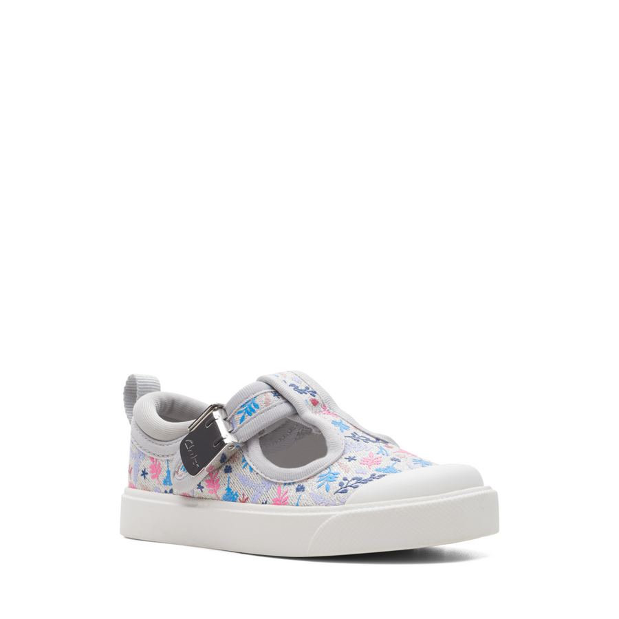 Clarks - City Dance T. - Silver Combi - Canvas Shoes