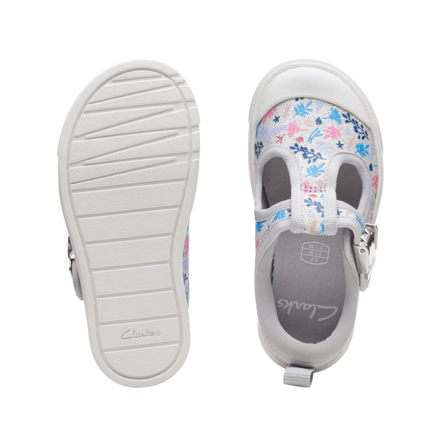 Clarks - City Dance T. - Silver Combi - Canvas Shoes