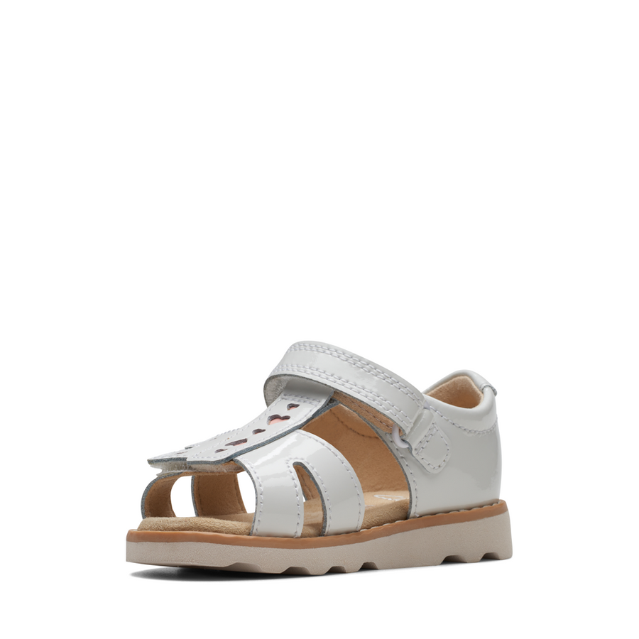 Clarks - Crown Beat T. - White Patent - Sandals