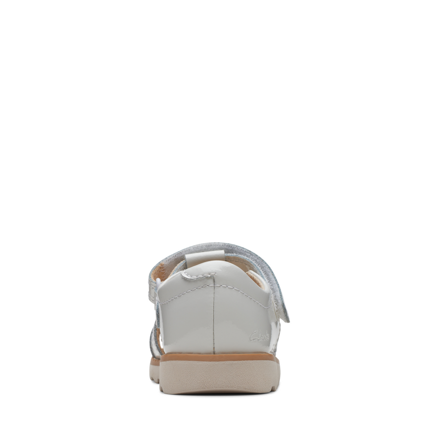 Clarks - Crown Beat T. - White Patent - Sandals