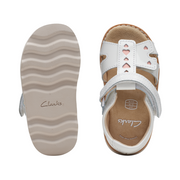 Clarks - Crown Beat T. - White Patent - Sandals