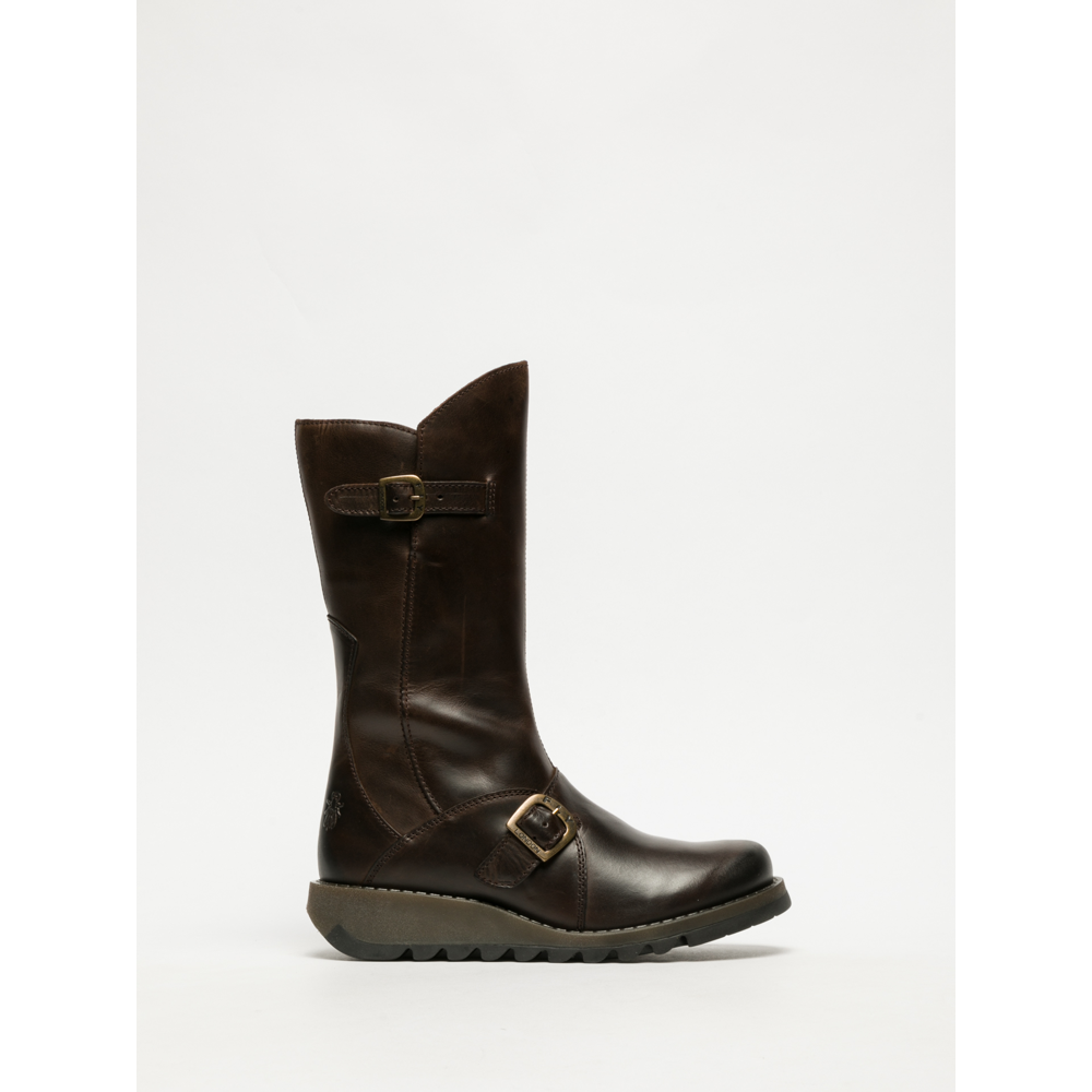 Fly mes boots dark brown best sale