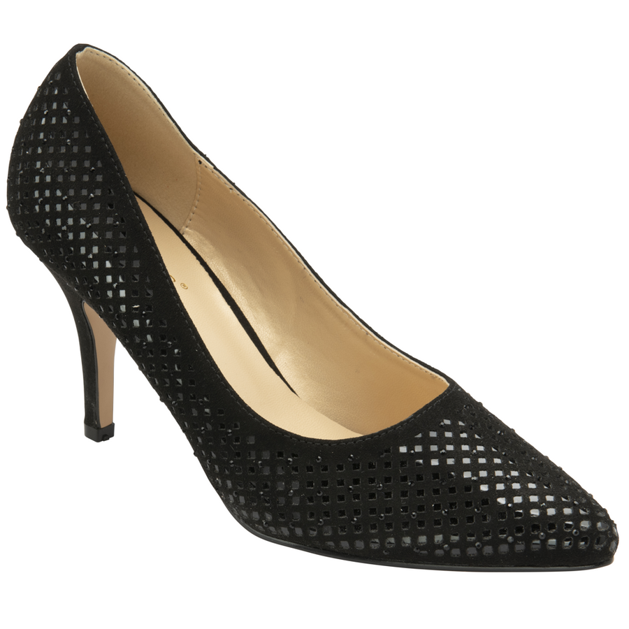 Lotus - Kayla - Black/Diamante - Shoes