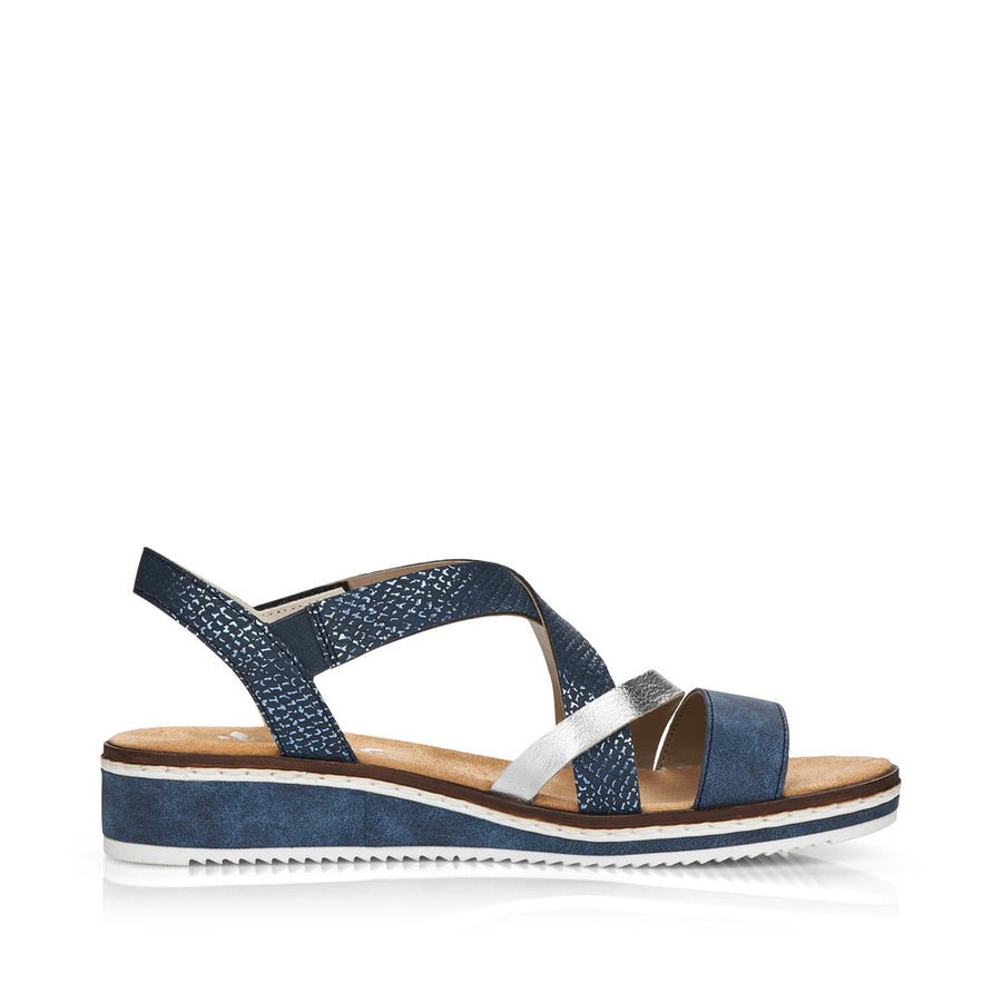 Rieker - V3663-14 - Blatik/Silber/Royal - Sandals