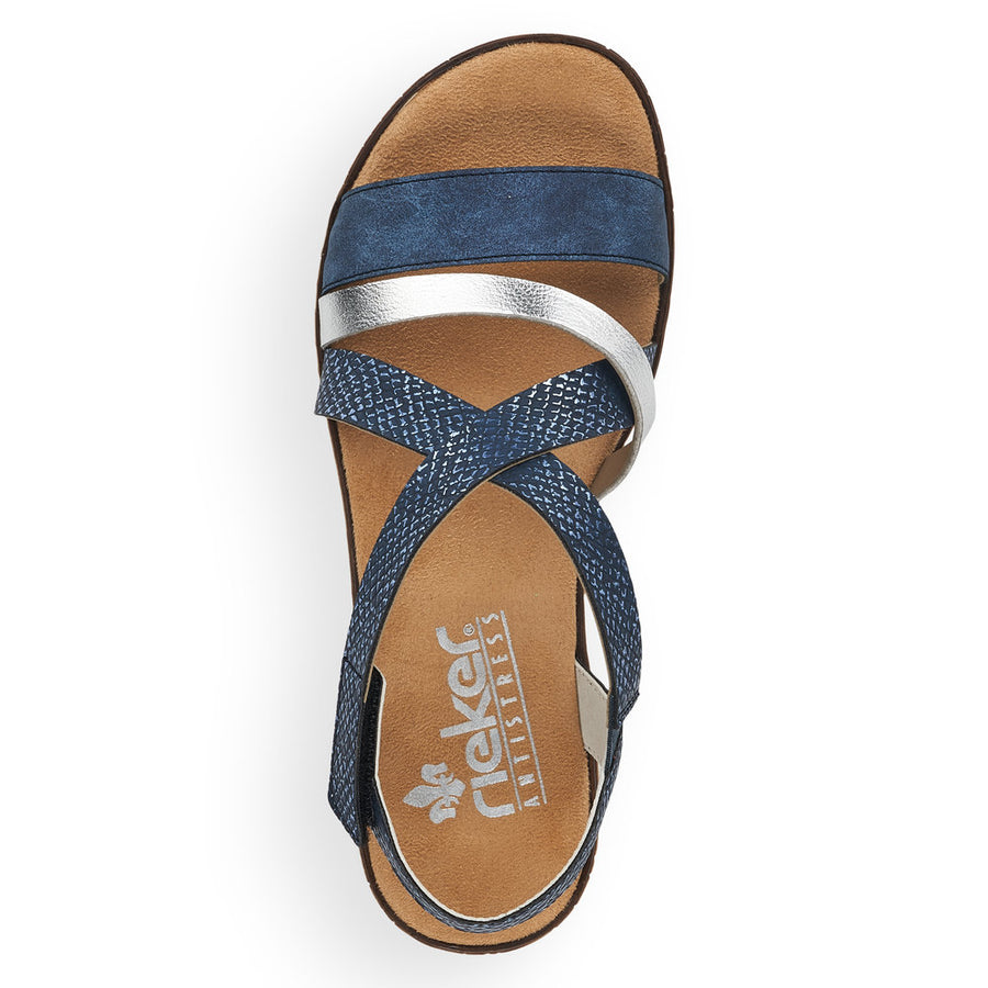 Rieker - V3663-14 - Blatik/Silber/Royal - Sandals