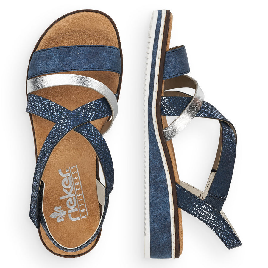 Rieker - V3663-14 - Blatik/Silber/Royal - Sandals