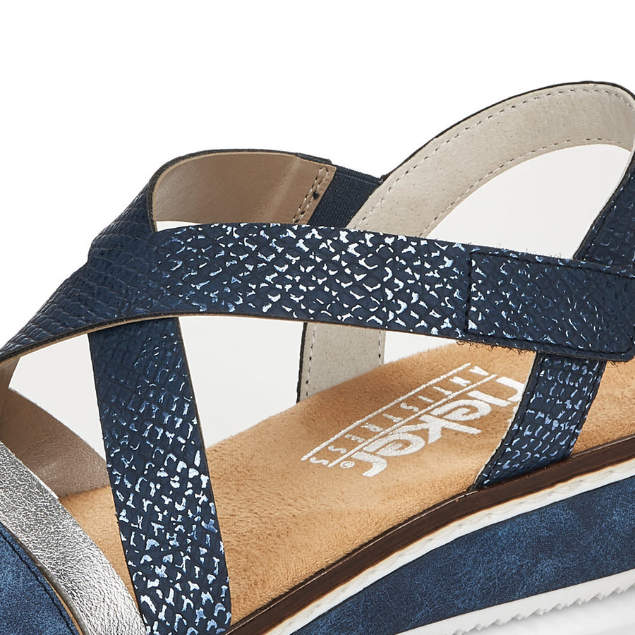 Rieker - V3663-14 - Blatik/Silber/Royal - Sandals