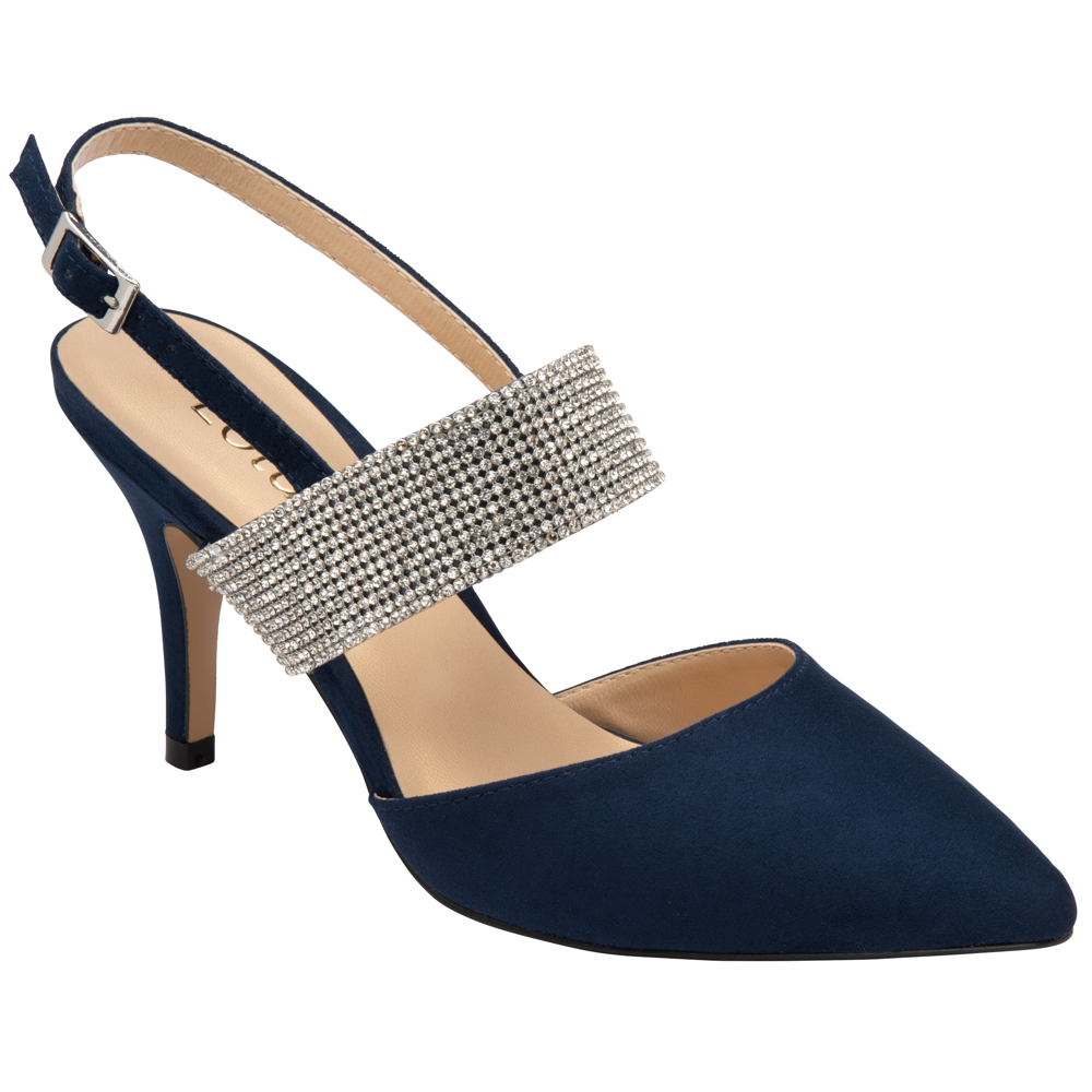 navy diamante shoes