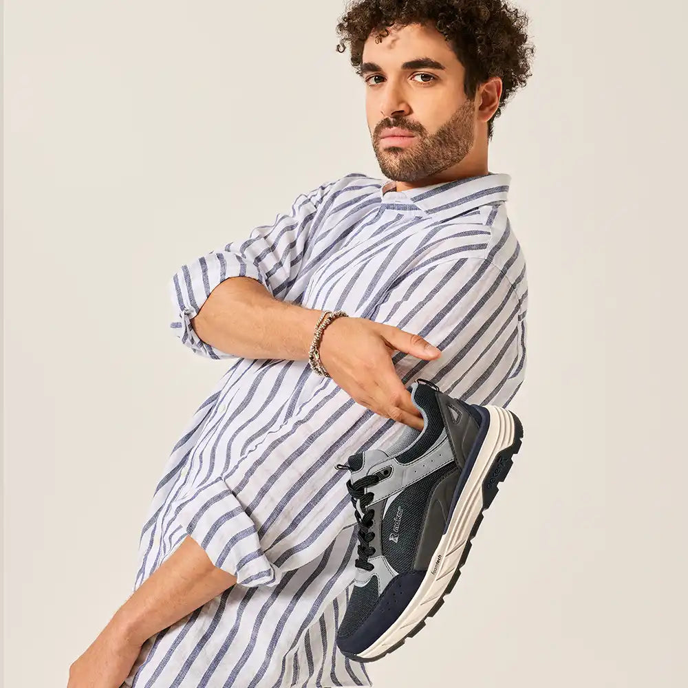 man with rieker boots