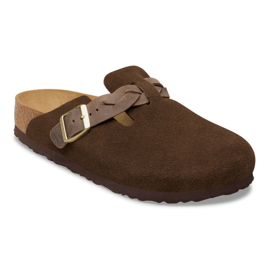 Birkenstock - Boston Braided Suede Leather - Narrow 1031716 - Carafe - Sandals