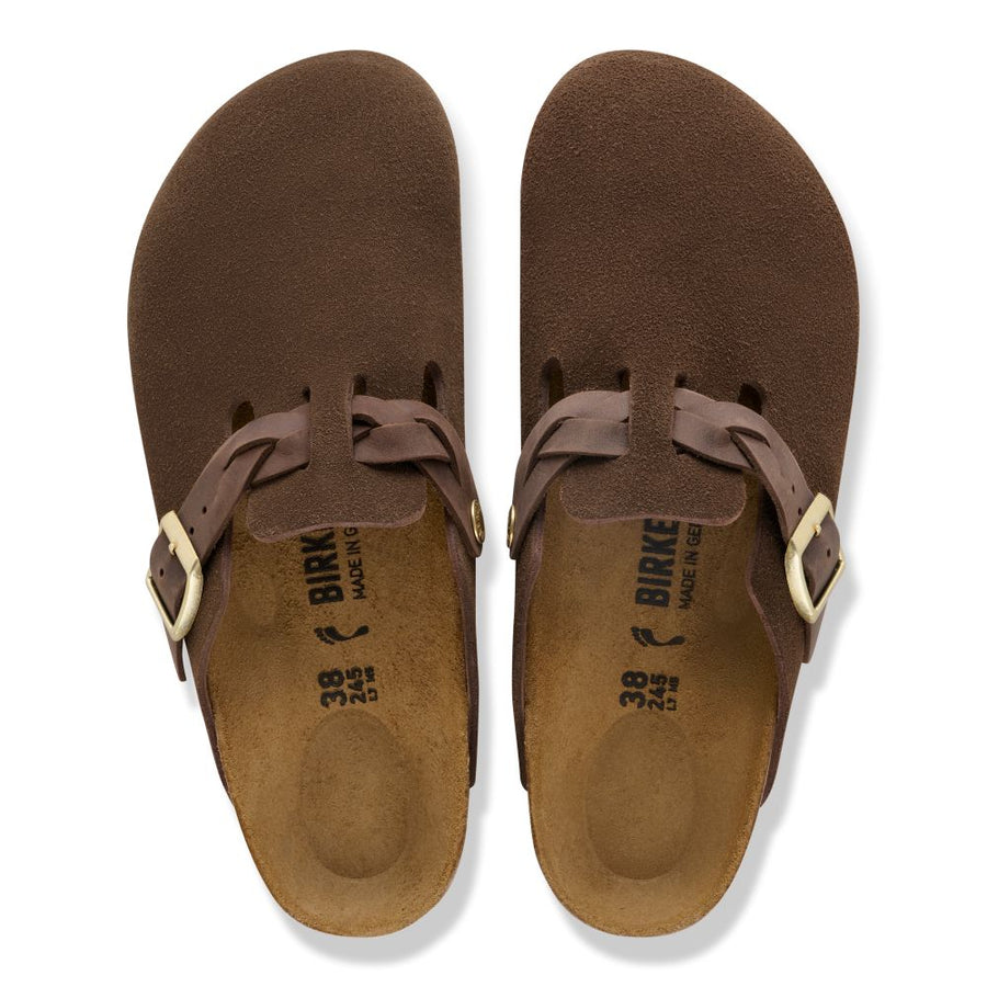 Birkenstock - Boston Braided Suede Leather - Narrow 1031716 - Carafe - Sandals