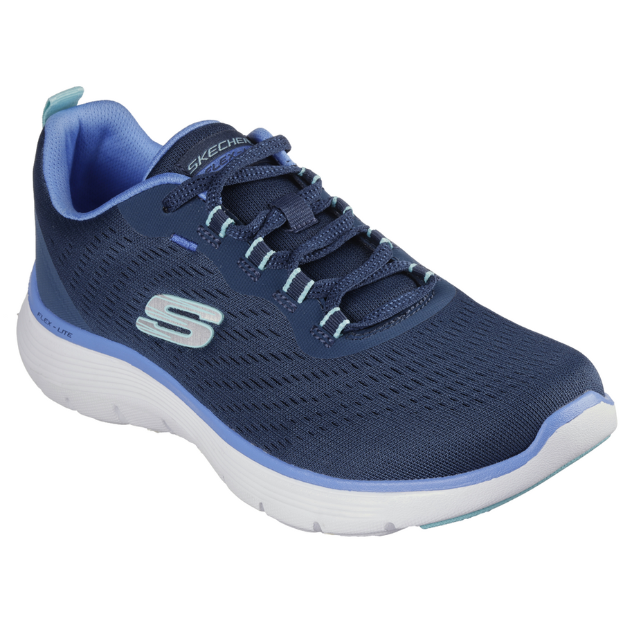 Skechers Flex Appeal 5.0 Navy Trainers Gibbs Shoes