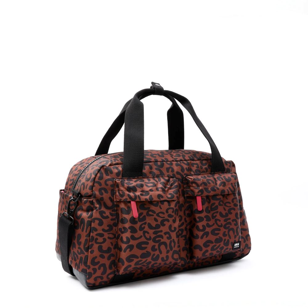 Roka - Gatwick Leopard Print Medium Recycled Canvas - Bags