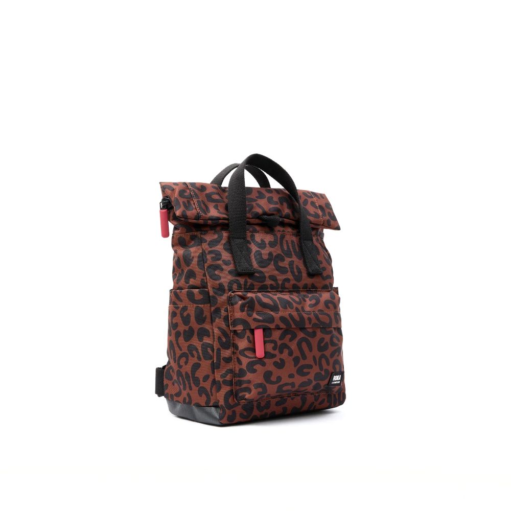 Roka - Canfield B Leopard Print Small Recycled Canvas - Bags