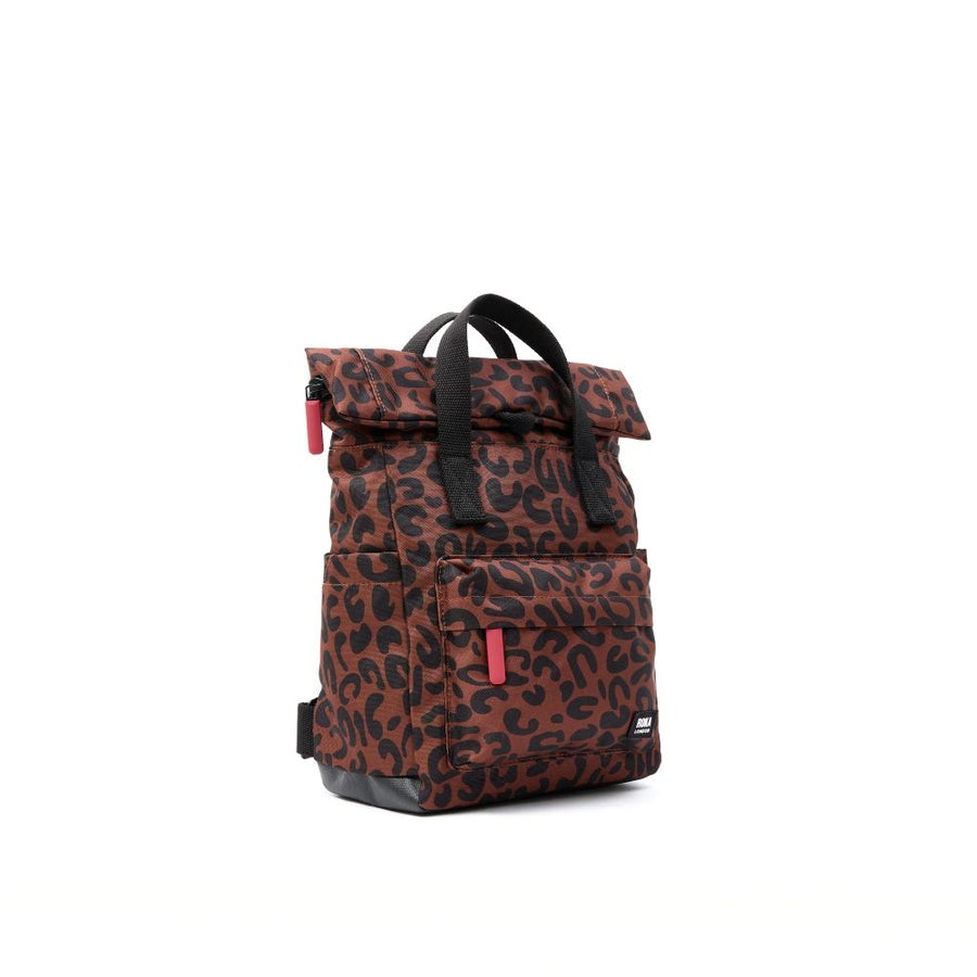 Roka - Canfield B Leopard Print Small Recycled Canvas - Bags
