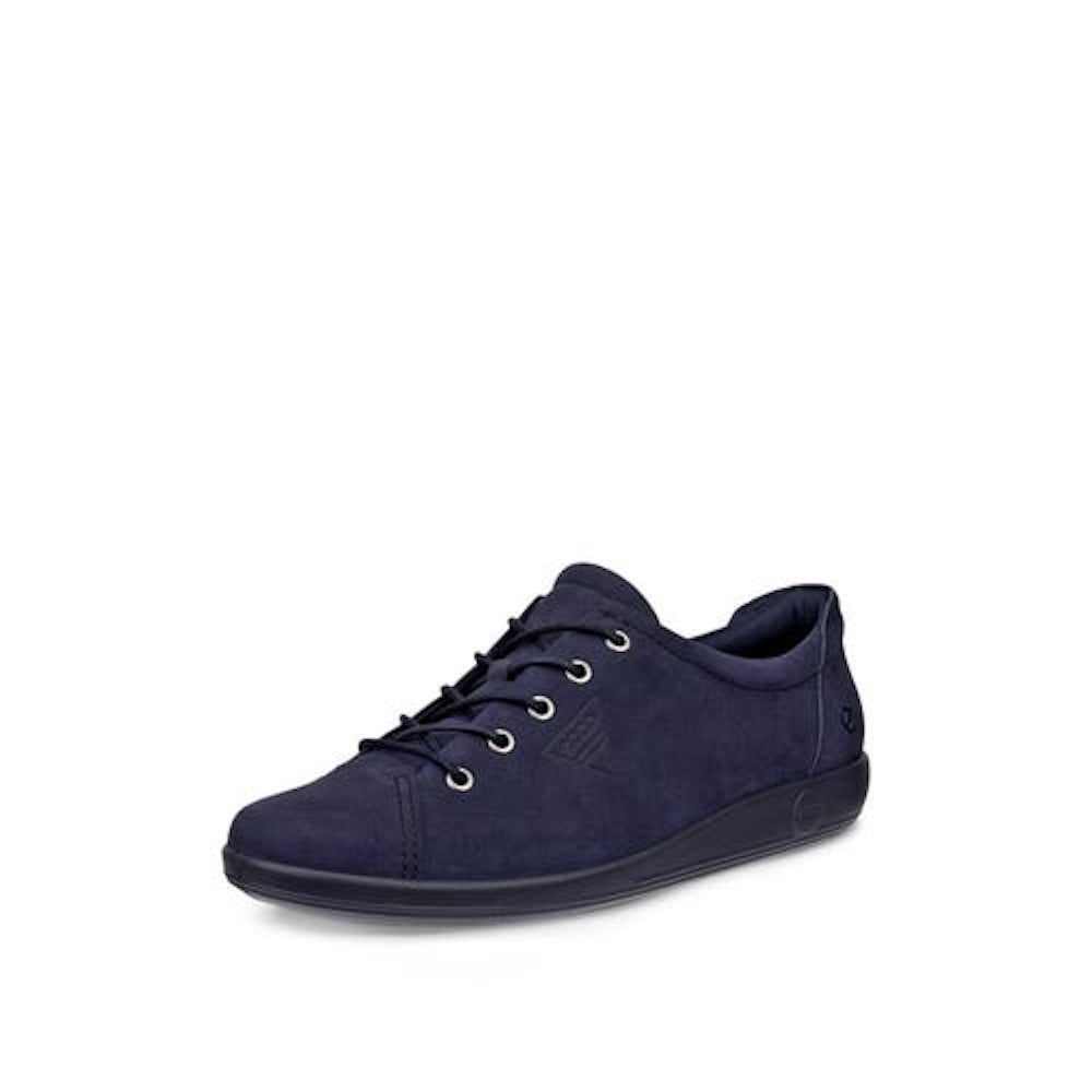 Ecco - Soft 2.0 Lace Up Leather - Navy - Shoes