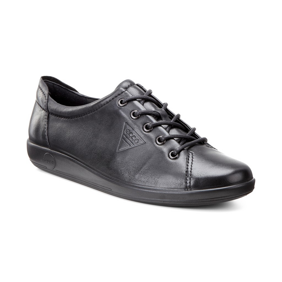 Ecco - Soft 2.0 Lace Up - Black - Shoes