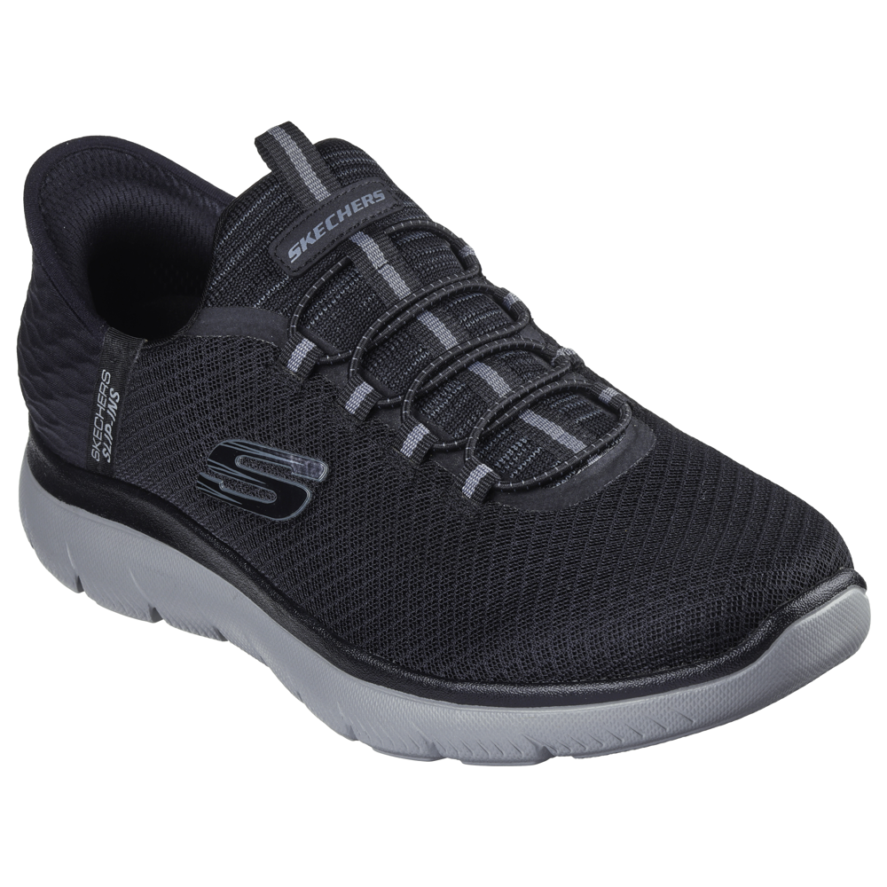 Skechers Summits High Range Black Charcoal Trainers Gibbs Shoes