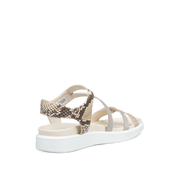 Ecco - Soft Sandal W 3-Strap - Python/Pure Cashmere - Sandals