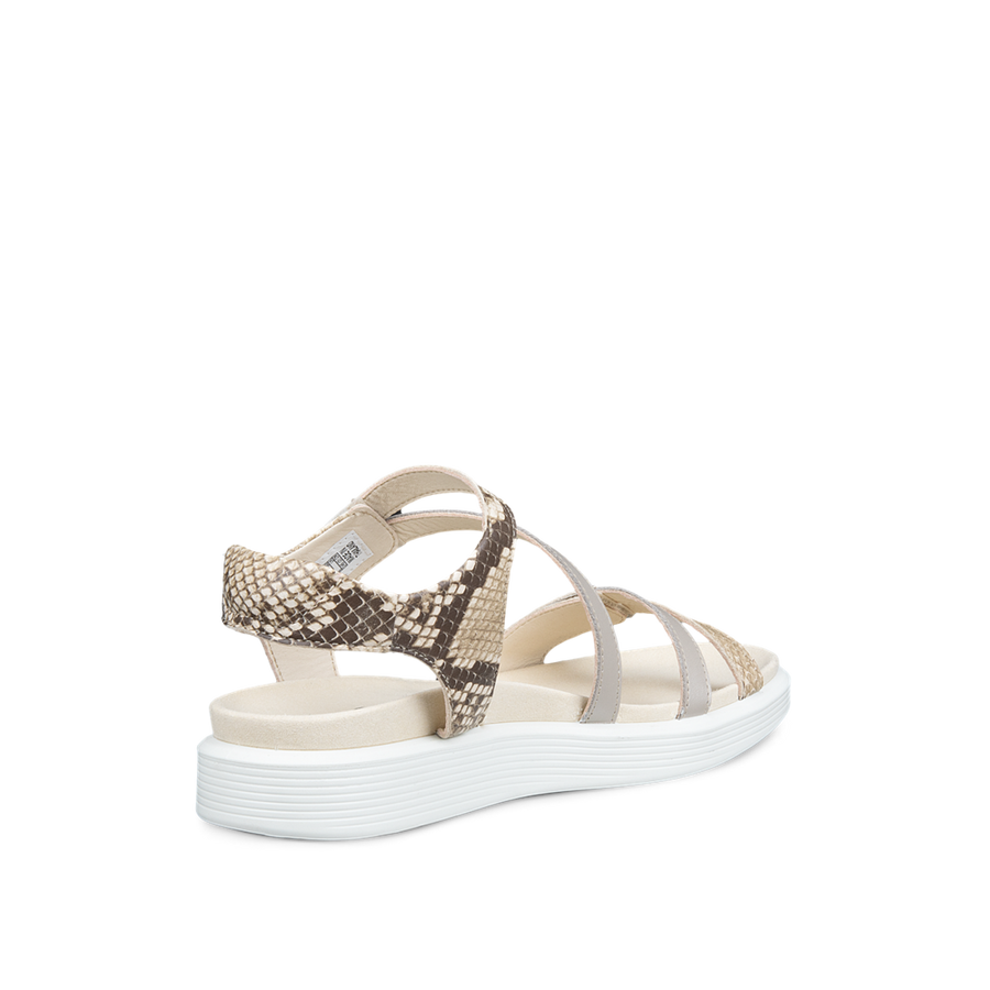 Ecco - Soft Sandal W 3-Strap - Python/Pure Cashmere - Sandals