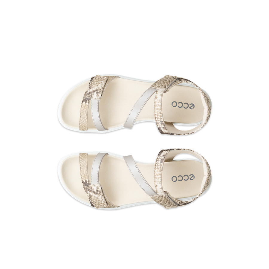 Ecco - Soft Sandal W 3-Strap - Python/Pure Cashmere - Sandals