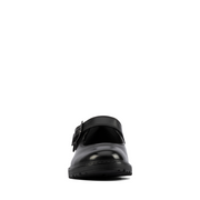 Clarks - Loxham Walk Y - Black Leather - School Shoes