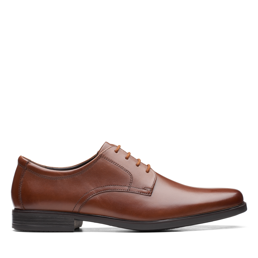Clarks - Howard Walk - Dark Tan Leather - Shoes