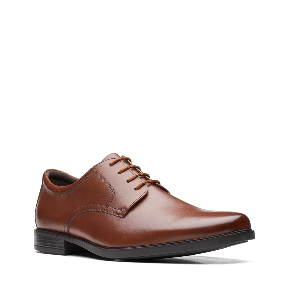 Clarks - Howard Walk - Dark Tan Leather - Shoes