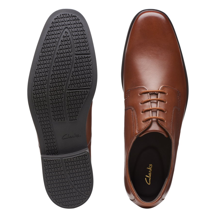 Clarks - Howard Walk - Dark Tan Leather - Shoes