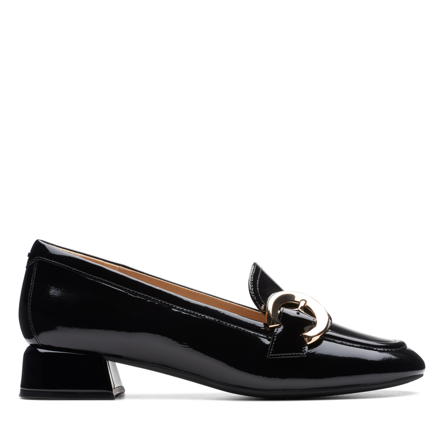 Clarks patent leather hot sale shoes