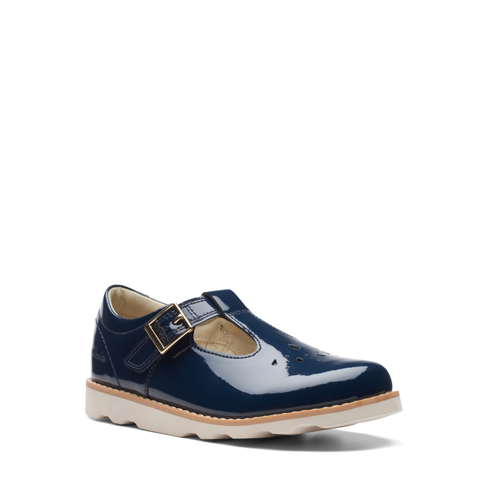 Clarks - Crown Print K. - Navy Patent - Shoes