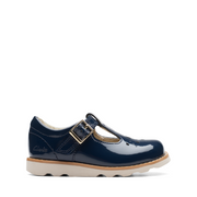 Clarks - Crown Print T. - Navy Patent - Shoes