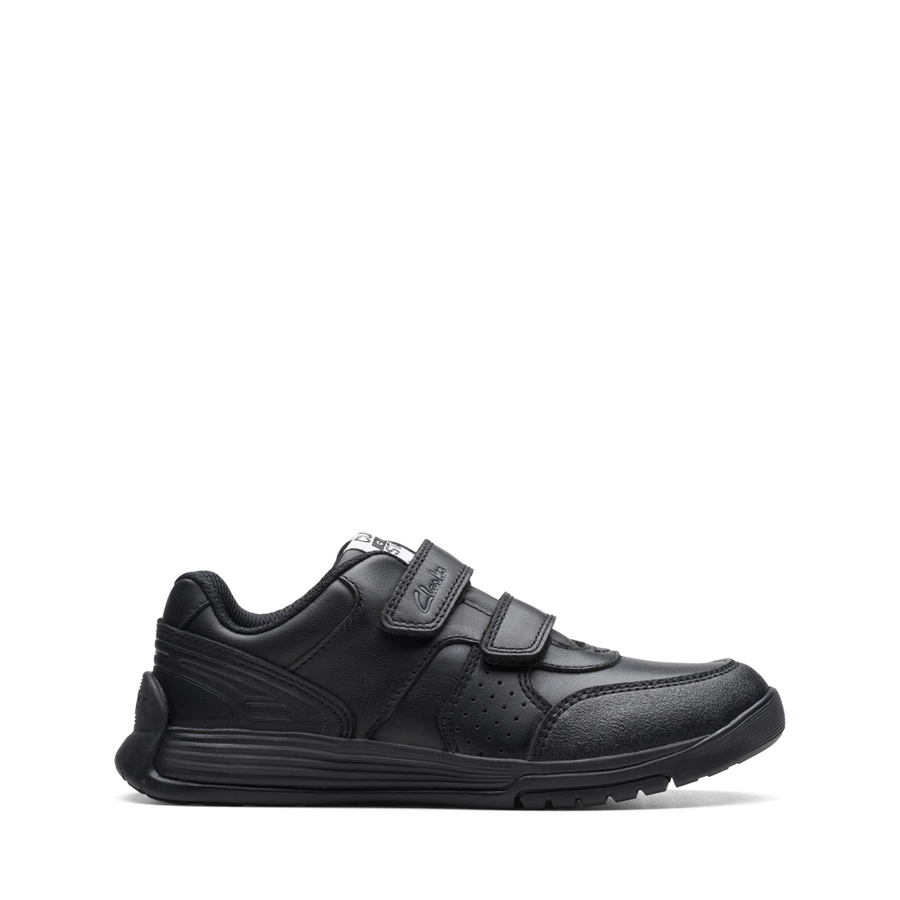 Clarks boys top black trainers