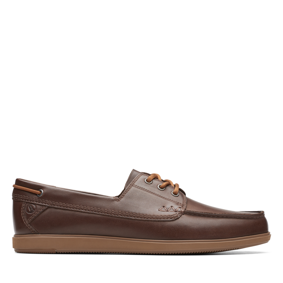 Clarks - Bratton Boat - Dark Brown Lea - Shoes