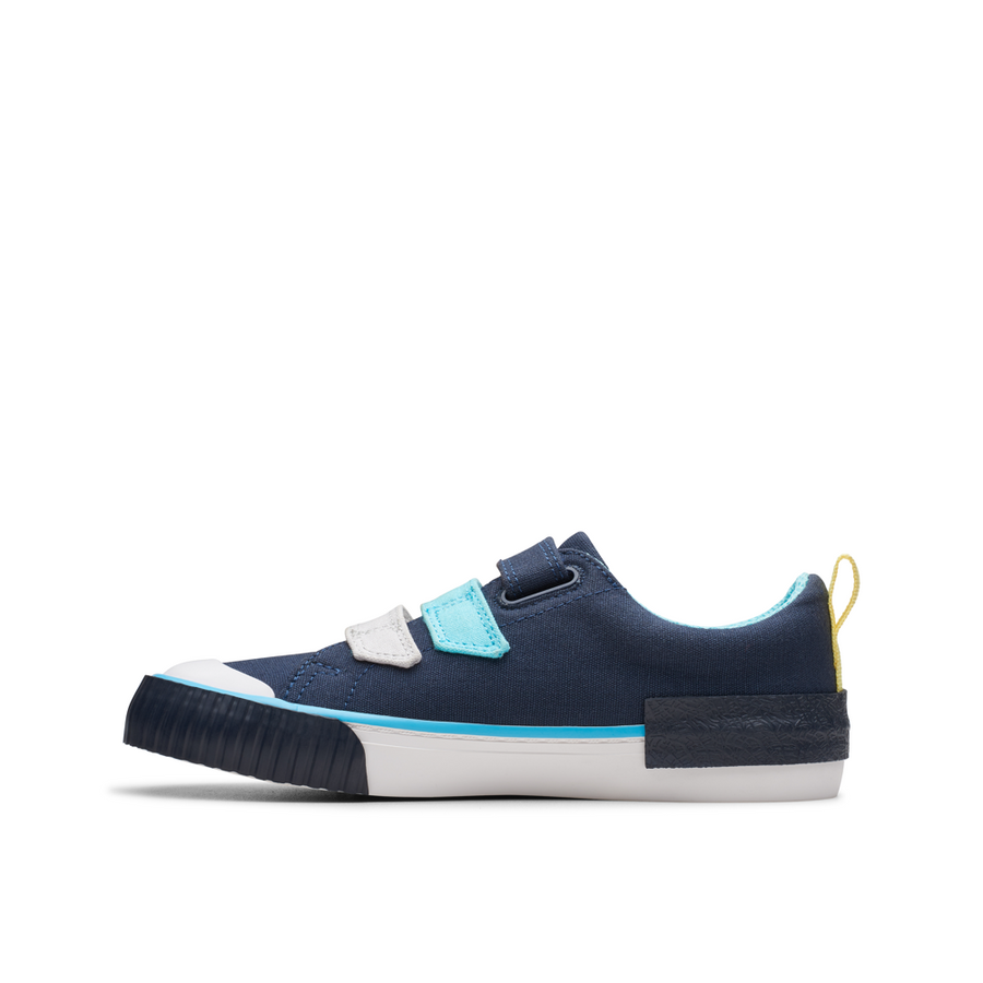Clarks - Foxing Tail K - Navy Combi - Canvas Shoes