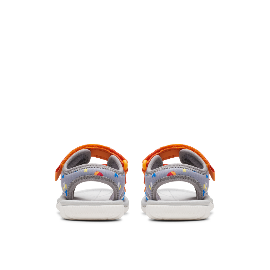 Clarks - Surfing Tide T - Grey/Orange - Sandals