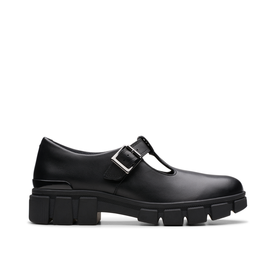 Scarpe da scuola T Bar in vernice nera Crown Wish per ragazze Scarpe da scuola T Bar in vernice nera Crown Wish per ragazze