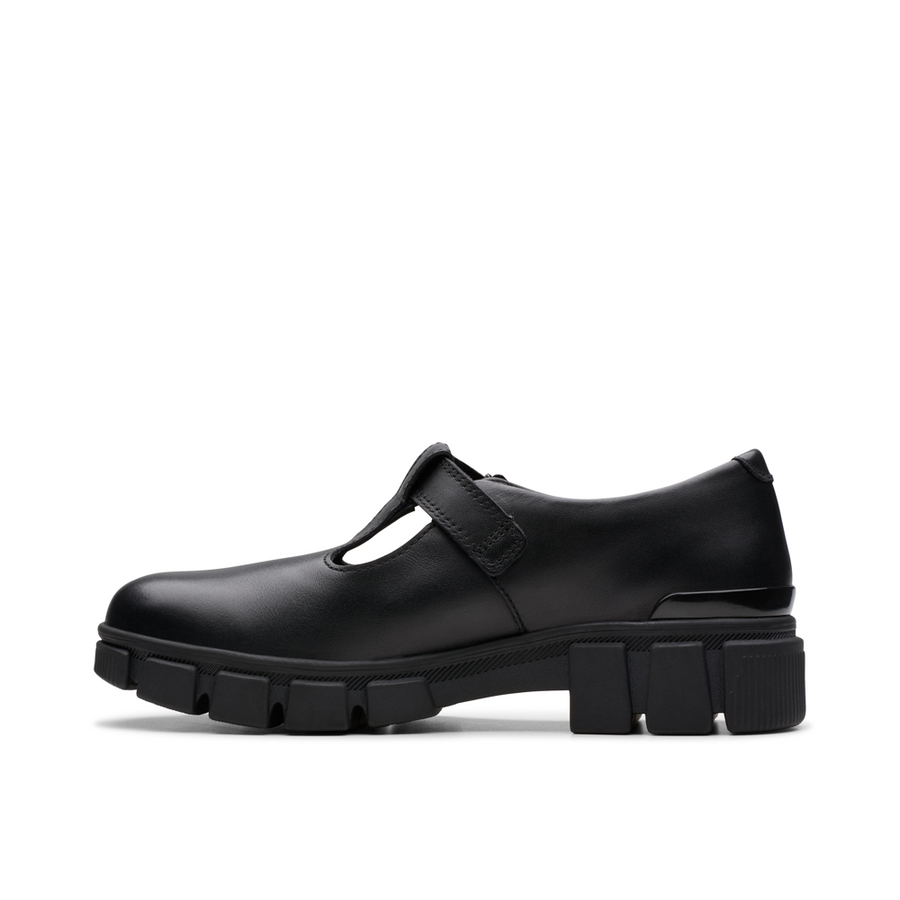 Clarks - Evyn Bar Y. - Black Leather - School Shoes